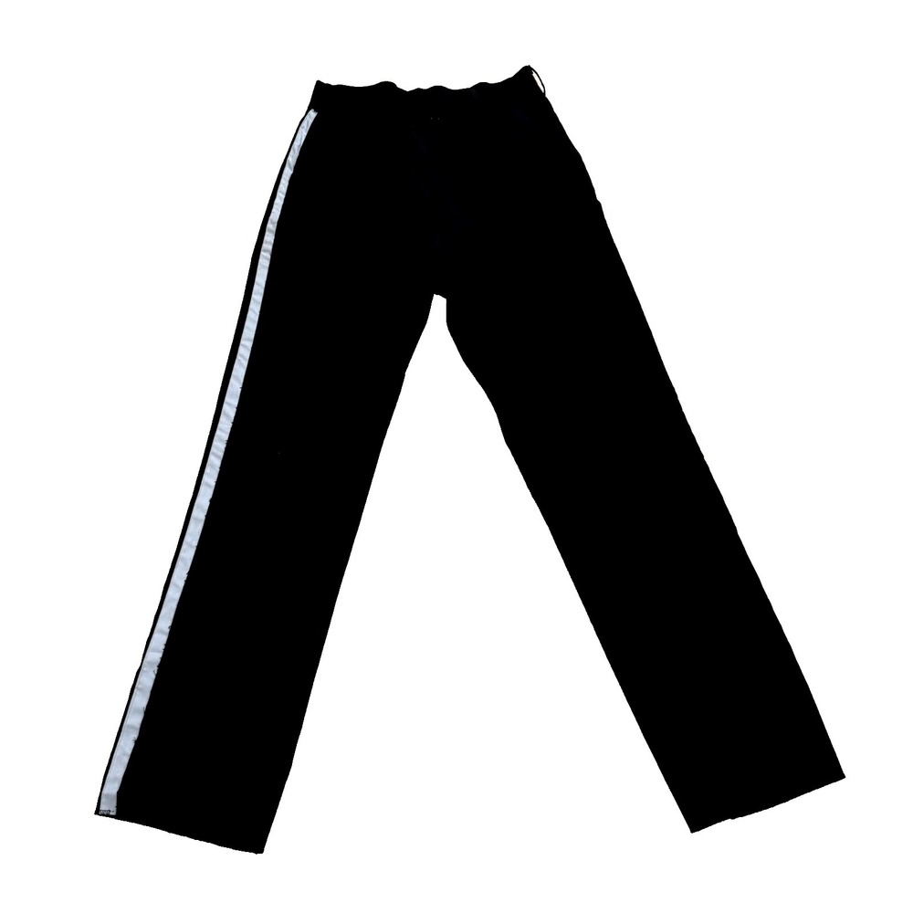 Primo Pants Black with White Side Stripe Stretch; Size 30